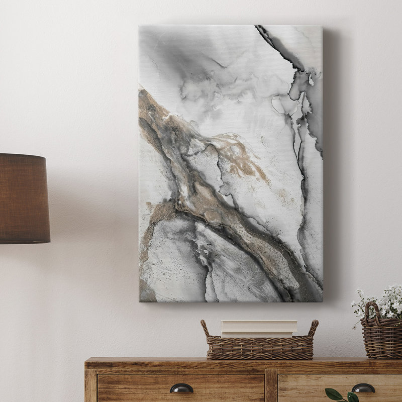 Abstrait à l'encre abstraite II - galerie Cavas sur mesure, H 18 po x l 12 po