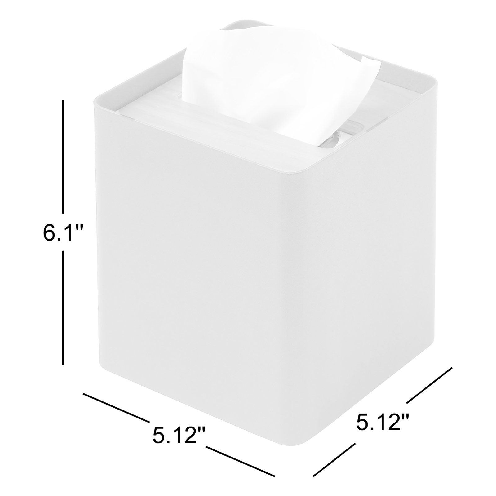 Yamazaki Home Square Tissue Box Cover, Black
