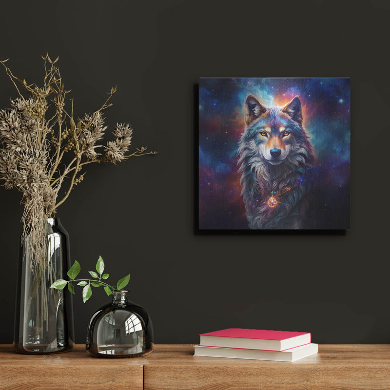 «Astral Spirit Wolf» par Cameron Gray, H 12 po x l 12 po