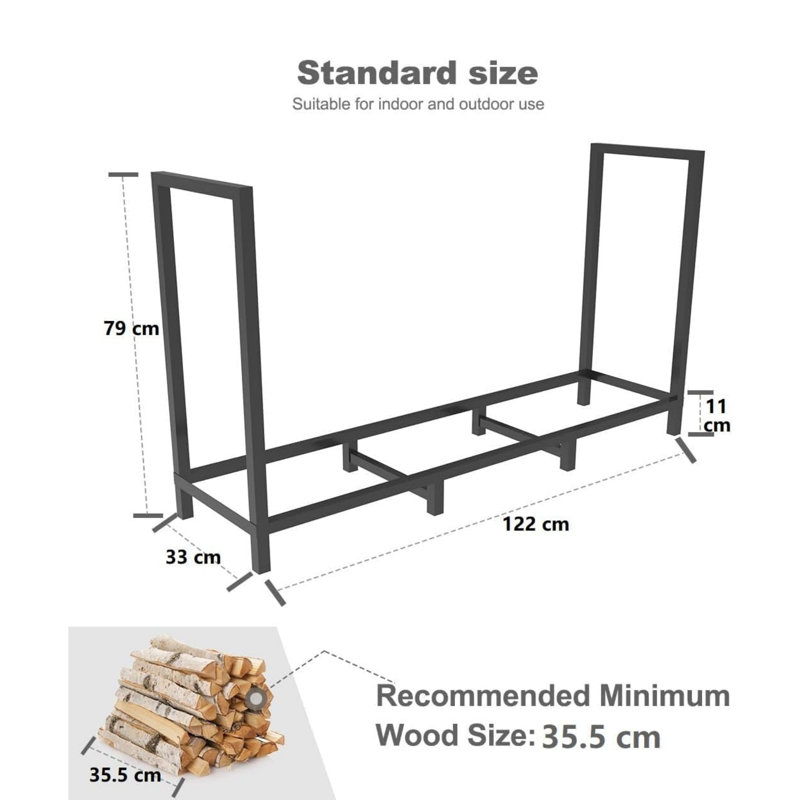 122cm W Steel Log Rack