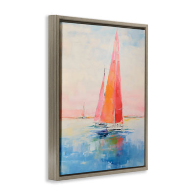 Peachy Sails Impression Floating Frame, design by LSR Design Studio