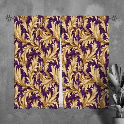 Paire de rideaux obscurcissant en polyester Najjash