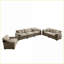 Canapé modulaire 3 pièces à siège profond rétro-moderne pour le salon, la chambre, le cinéma et la maison | Velours côtelé brun clair-1220037058