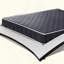 Matelas en mousse haute densité imperméable de 6 pouces avec tissu respirant matelassé à losanges bleu marine. La courtepointe assure à la fois style et circulation d'air pour un sommeil frais-228805984