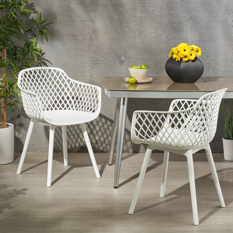 CHAISE MODERNE À PAVOT, Blanc