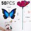 Décoration de papillons imperméables 11,8 pouces, 50 pièces