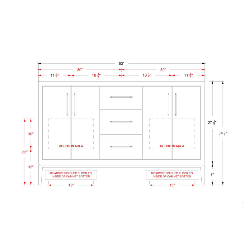 Alexandra Double Bath Vanity, French Olive, 60", Polished Chrome