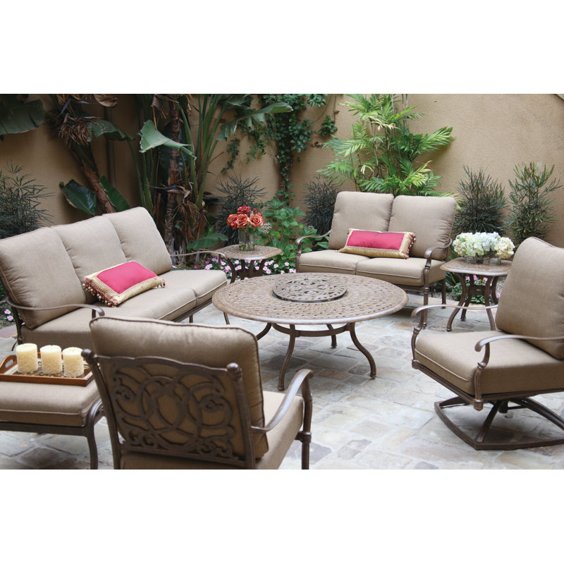 Causeuse avec coussin Battista, Sésame, Moka