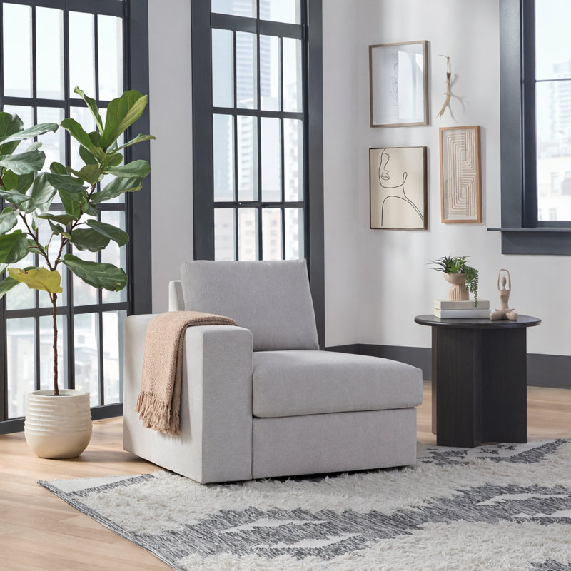 Flex Single Arm Chair, Frost Light Gray