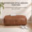 Florence 17" Camel Bench Upholstered Pouf Ottoman-116415922