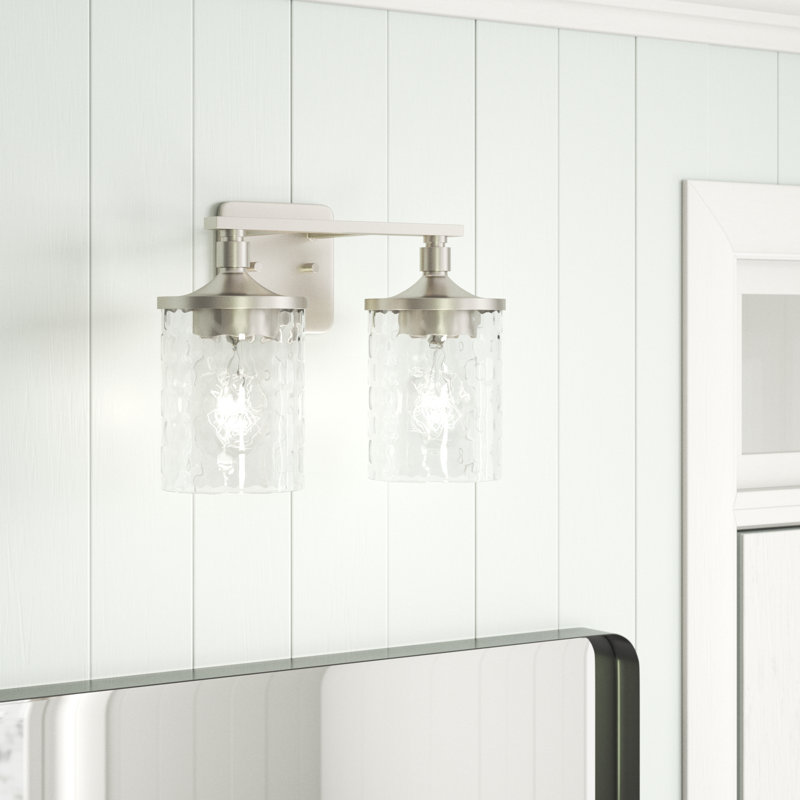 Baldwin Dimmable Vanity Light, Brushed Nickel, 2-Light