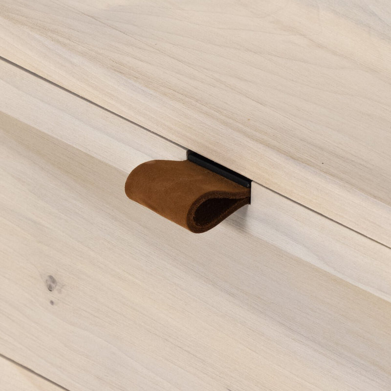 Trey Aasmin Bookshelf - Black Wash Poplar, Dove Poplar