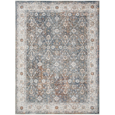 Nourison Astra Machine Washable Ivory Multicolor Vintage Indoor Rug