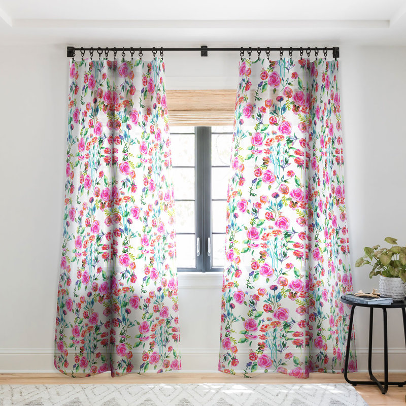 Panneau de rideau transparent pour fenêtre 1 pièce Ninola Design, 50 po x 96 po