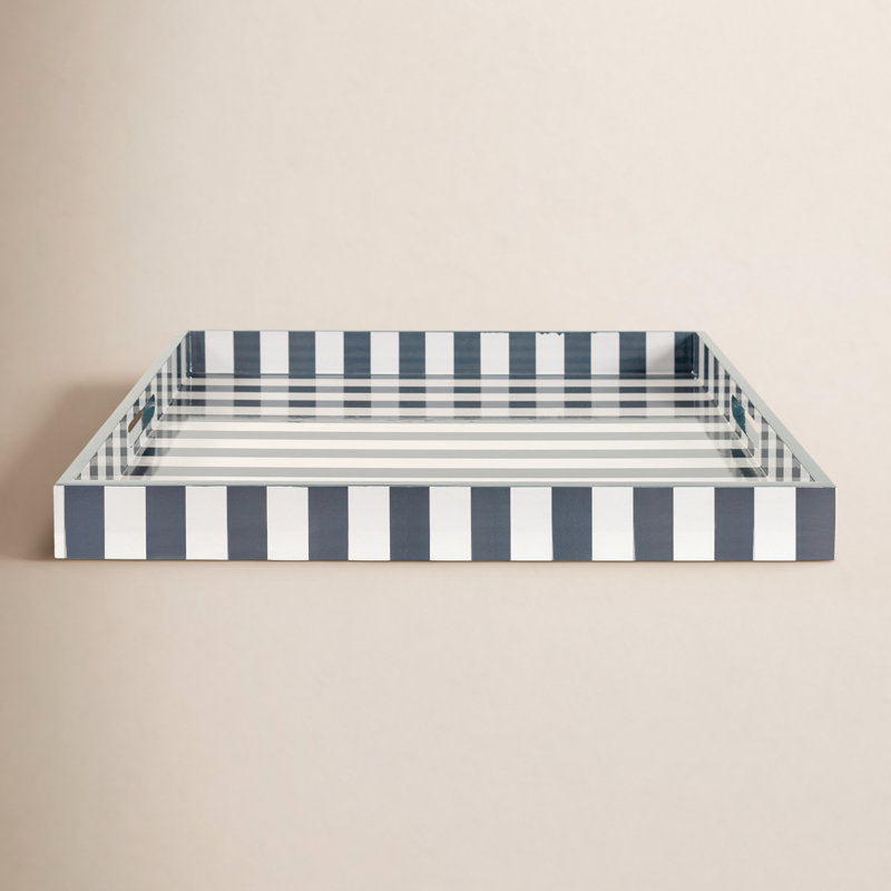 Rose Stripe Tray -Wayfair, Blue