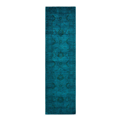 Overyed One-of-a-Kind Runner 2'7" X 10'2" Hand Knotted Area Rug