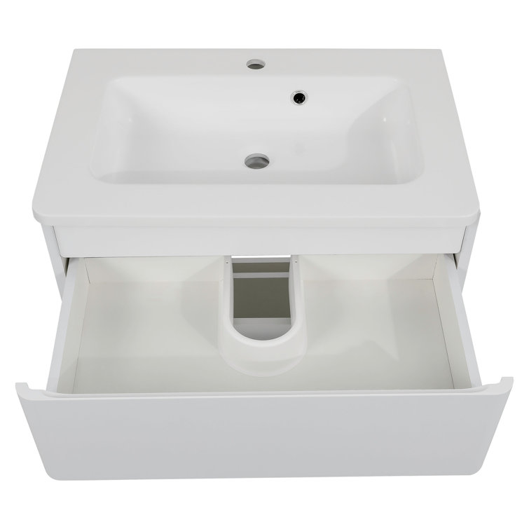 27.3'' Single Bathroom Vanity with Ceramic Top