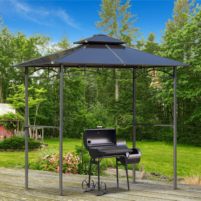 Pavillon de jardin en acier pour grill l 8 pi. x P 5 pi.