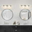 3 lumières 21 po Éclairage pour meuble-lavabo noir mat / nickel brossé / or avec abat-jour en verre transparent martelé-1134544061-1107782664