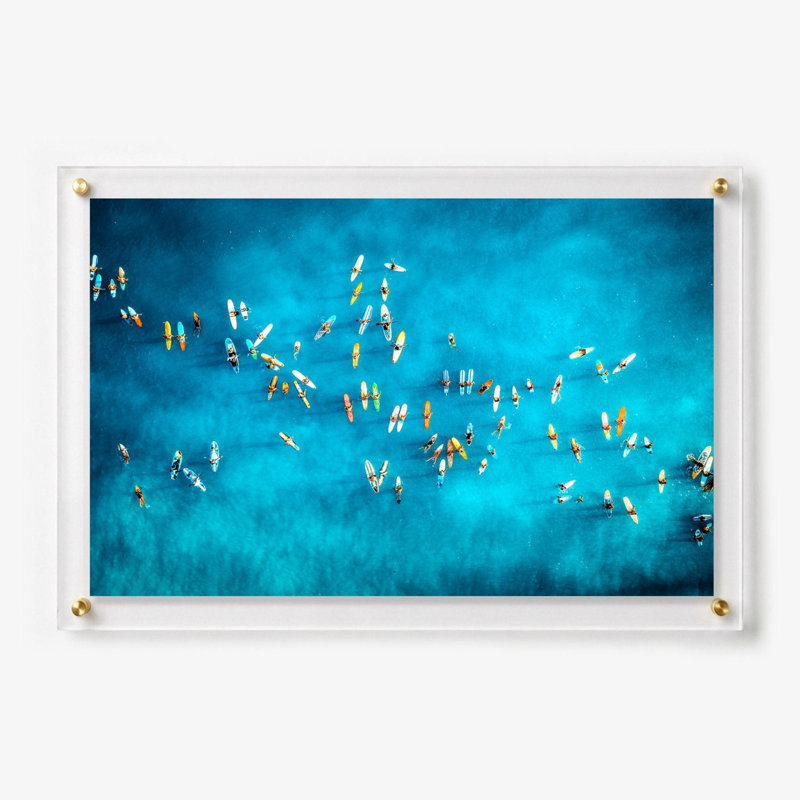 Impressions d'art mural en attente sur les vagues - 36 po x 24 po, 24" H x 36" W