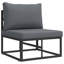 Vidaxl Garden Sofa Set With Cushion 4 Pcs Black Aluminium