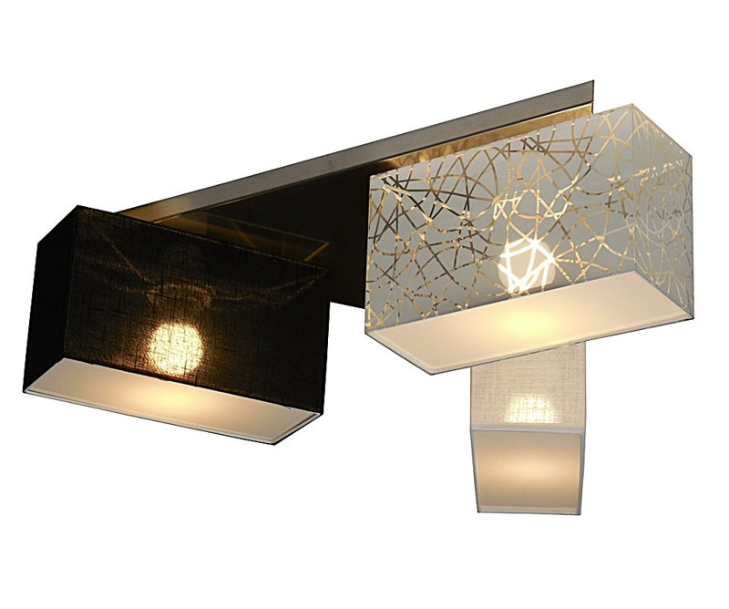 Lonsdale 2-Light 55cm LED Integrated Flush Mount, Silver/Black/White