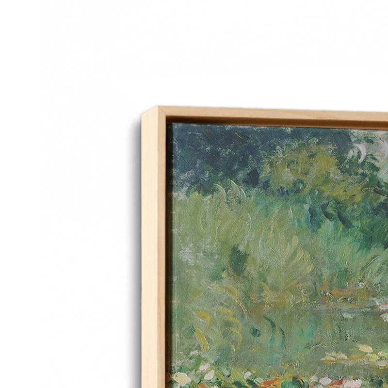 Tranquil Water Lilies, American Maple, 16.75" H x 16.75" W, Floater Frame