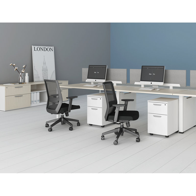 Vektor Ergonomic Mesh Task Chair with Adjustable Height, 3D Armrests, Lumbar Support, Black