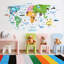 Colourful Nursery World Map Kids Wall Sticker-1644541315