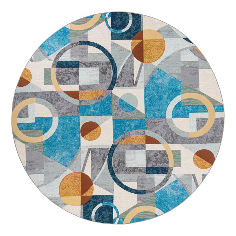 Keazia Indoor/Outdoor Area Rug, Round 10'