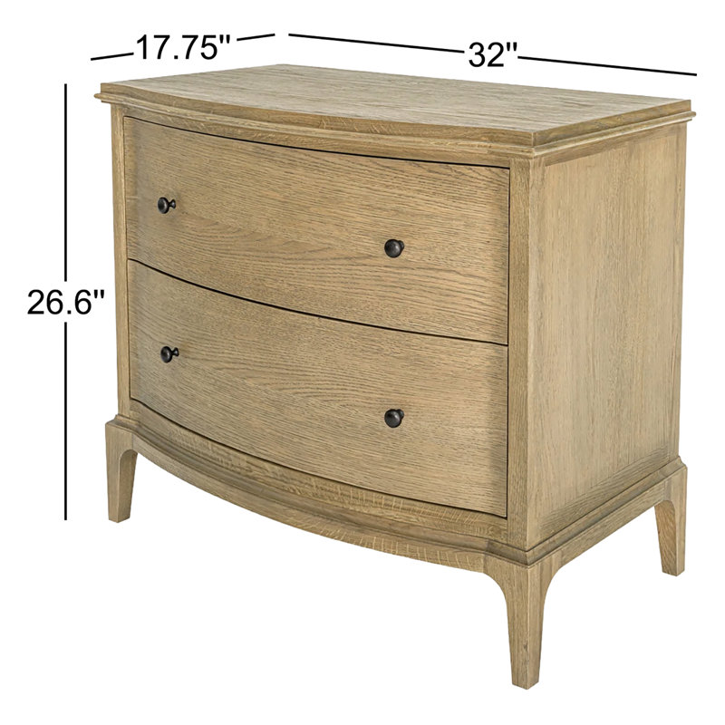 Sadie 1 - Drawer Solid Wood Nightstand