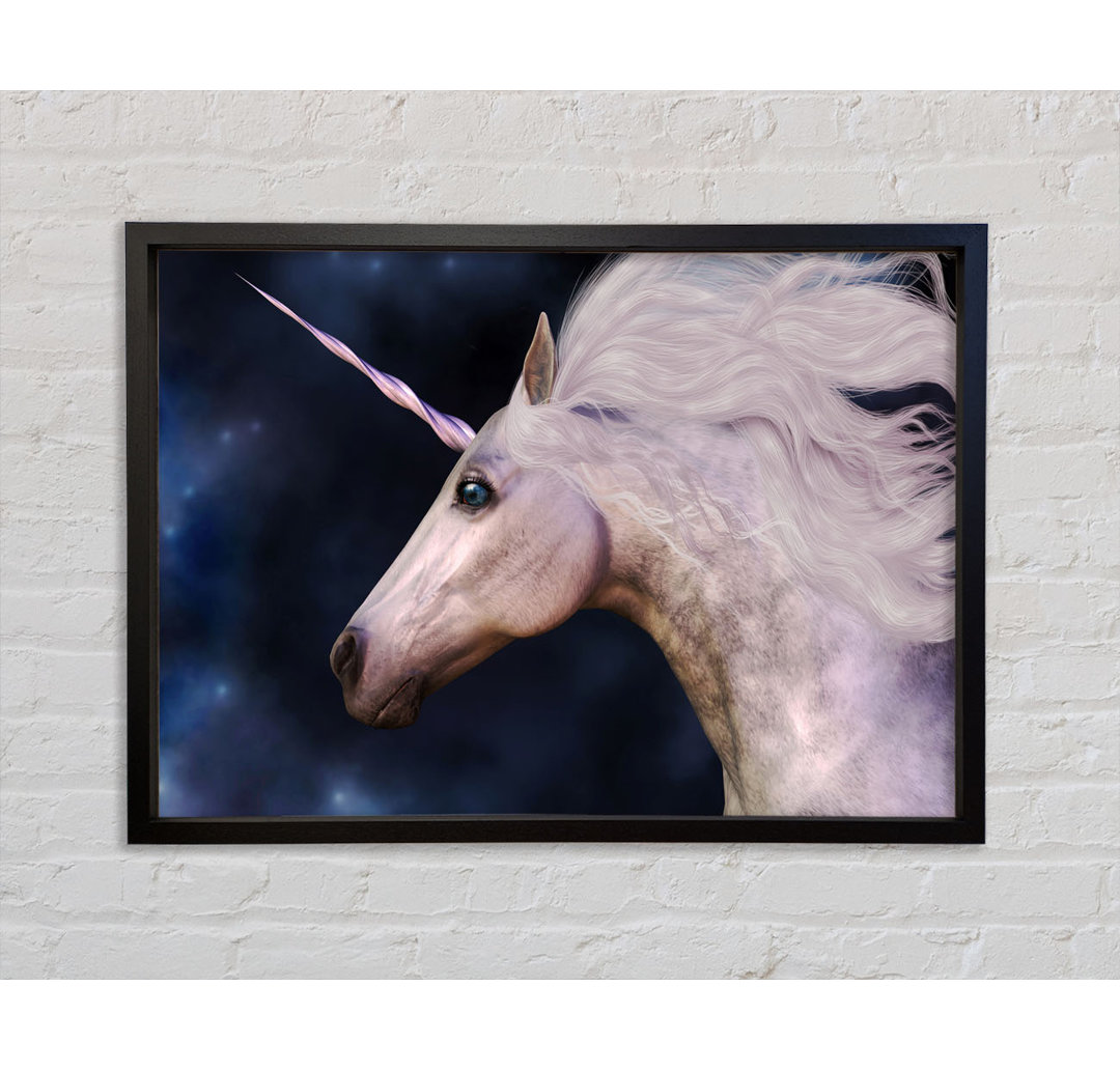 Atemberaubendes Universal Unicorn - Einzelner Bilderrahmen Kunstdrucke auf Leinwand