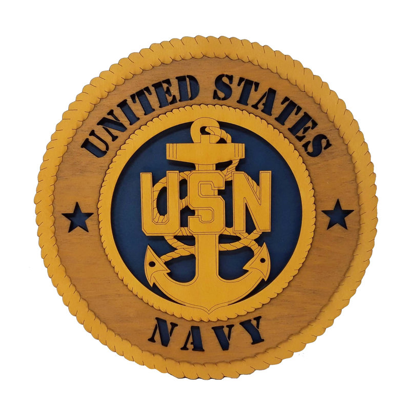 Décoration murale armée, Logo ancre bleu marine
