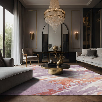 Tapis beige soyeux et moelleux