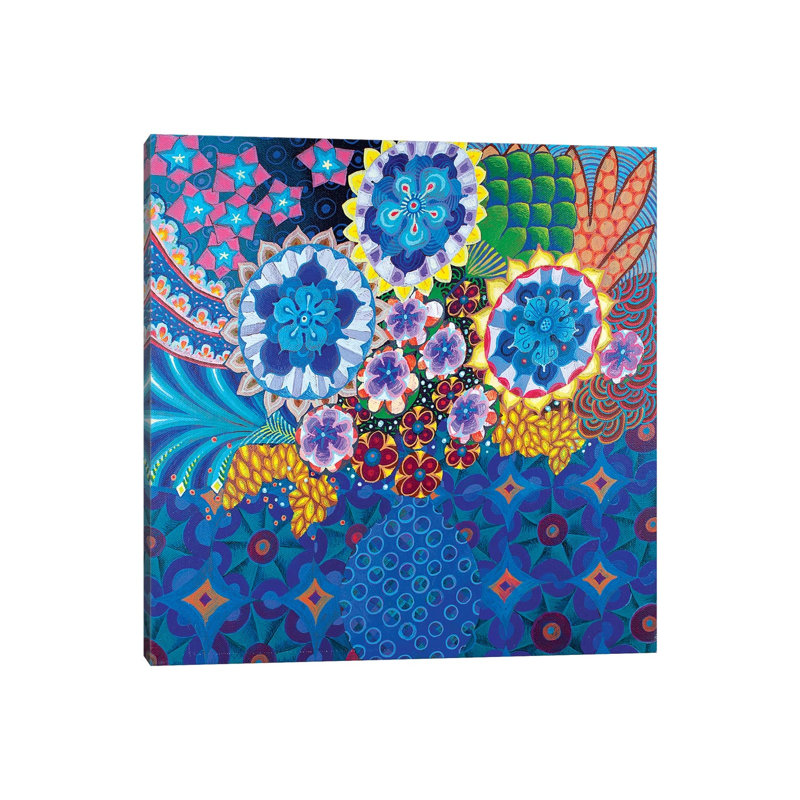 The Blue Vase II by Imogen Skelley - Painting on Canvas, 45.72cm H x 45.72cm W x 3.81cm D, Wrapped Canvas