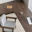 Bureau d'angle moderne et simple en bois massif en forme de L-37809881-37809880