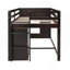 Lit mezzanine simple avec armoire et tablette-578823394