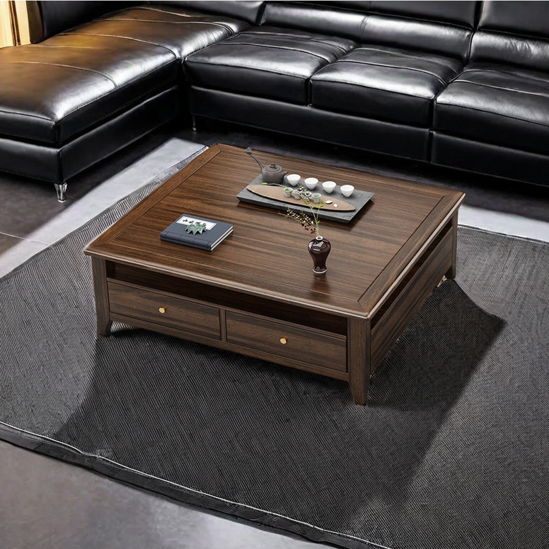 Simple new Chinese solid wood coffee table