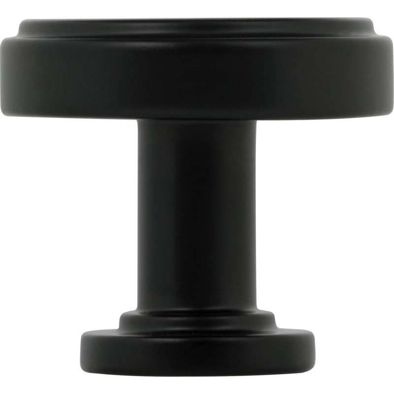 Richard Round Knob, Matte Black, 1 1/4"