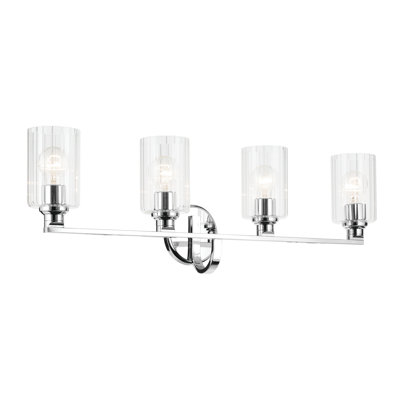 32.25" 4-Light Vanity Light with Fluted Glass