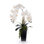 Real Touch White Orchid Flower  Arrangement in Black Pot