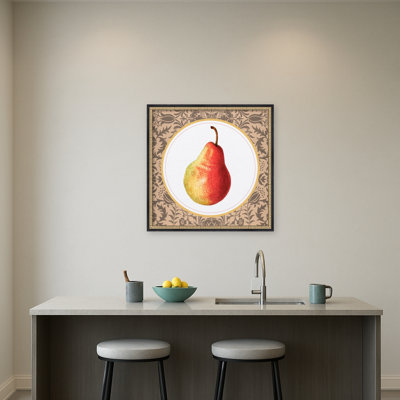 Once Upon A Pear by Wild Violets Framed Mounted Canvas Wall Art Print