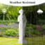 Statue de jardin 31,5 "déesse grecque, sculpture d'extérieur classique en résine avec oiseau, statue de jardin décorative blanche pour patio, cour, pelouse, porche et entrée