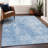 Premium Machine Washable Arnette Blue Rug-1500767124