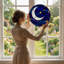Panneau de vitrail 12 "H Moon Stars-557465977