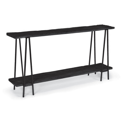 60'' Solid Wood Top Console Table