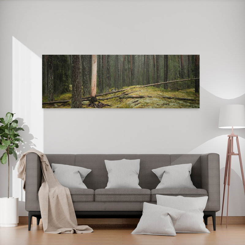 Serene Forest Landscape by Hamed Bank - Wrapped Canvas Panoramic Print, 50.8 cm H x 152.4 cm W