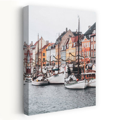 «Colorful Nyhavn Christmas», impression de l'architecture contemporaine abstraite de la ville