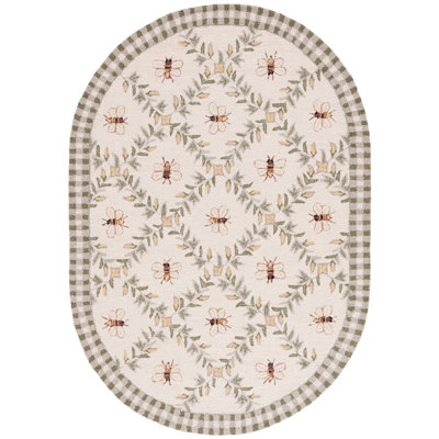 Elara Floral Handmade Wool Area Rug