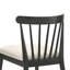 De 2 chaises d'appoint de salle à manger en bois massif noir avec un design rustique et des sièges rembourrés, assemblage simple pour la cuisine ou le coin, 21,59 pouces de largeur, 24,94 lb d'attrait traditionnel, sièges, installation rapide-772417267